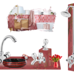 CLASSIC FLOWER BATH SET NS-142-D